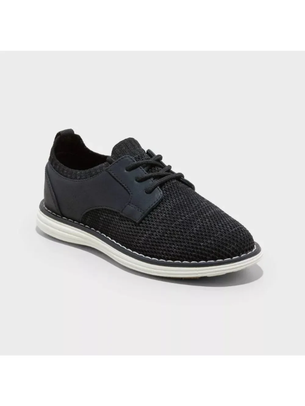 NEW Cat & Jack Kids' Elijah Knit Dress Shoes - Black